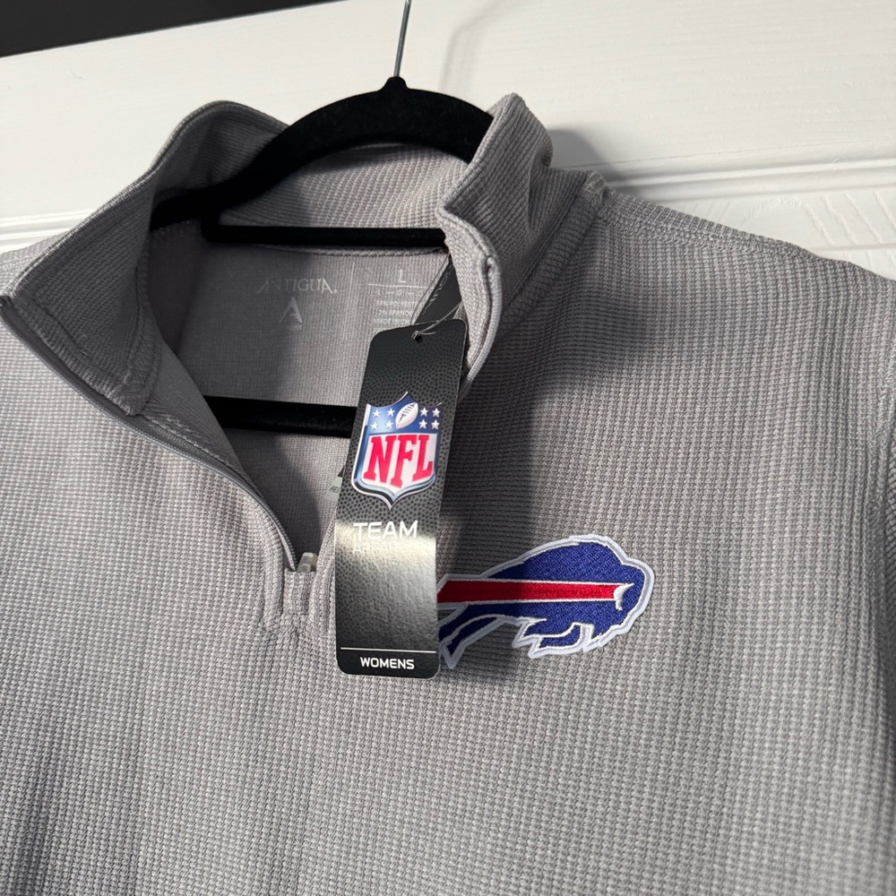 Antigua Women's Buffalo Bills Gray Quarter-Zip Pullover